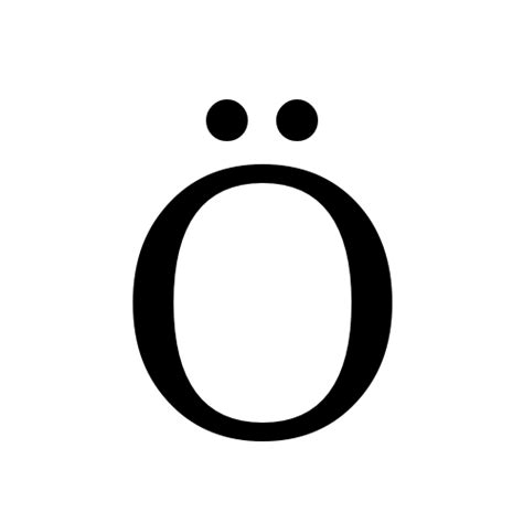 The umlaut diacritic mark, also called a diaeresis or trema, is formed by two small dots over a letter, in most cases, a vowel. Ö | latin capital letter o with diaeresis | DejaVu Serif ...