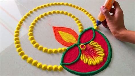 Rangoli Designs For Diwali 2021 कम समय में बनानी है सुंदर रंगोली तो