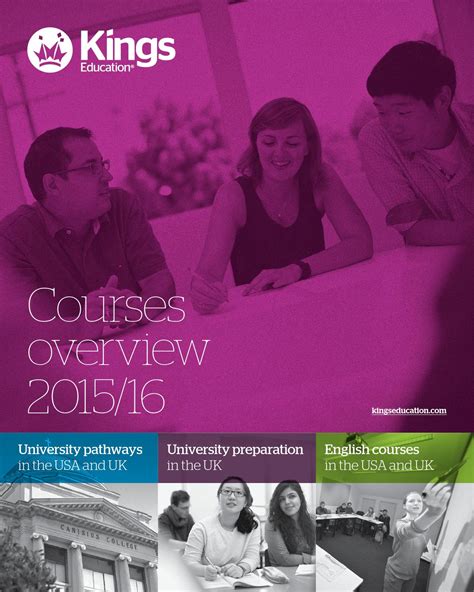 Kings Courses Overview Brochure 2015 16 By Kings Education Issuu