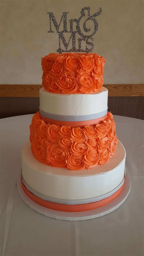 Browse for wedding stationery, decorations, gifts & more! Orange Flowers Wedding Cake | Wedding Cakes Minneapolis ...