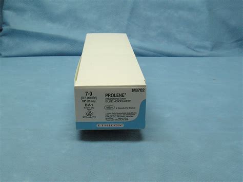Ethicon M8702 Prolene Suture 7 0 4 X 24 Bv 1 Needle Double Armed