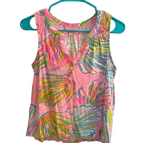 Lilly Pulitzer Tops Lilly Pulitzer Essie Tank Shellabrate Poshmark