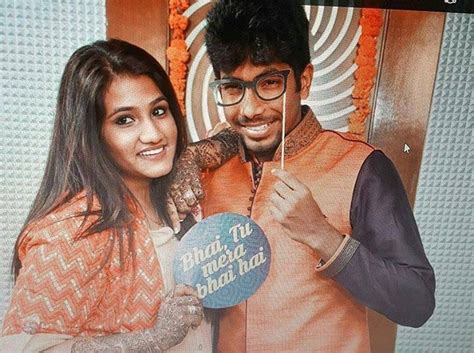 Bumrah's indian cricketers will not attend the wedding as they are busy with the t20i series against england. Jasprit Bumrah with his sister - http://ift.tt/1ZZ3e4d ...