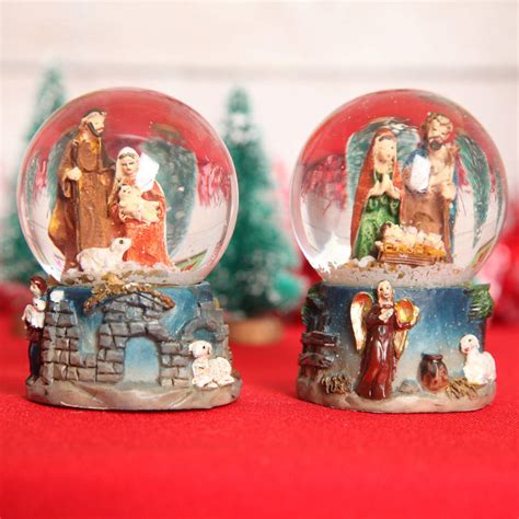 Mini Christmas Nativity Snow Globe Dome By Red Berry Apple