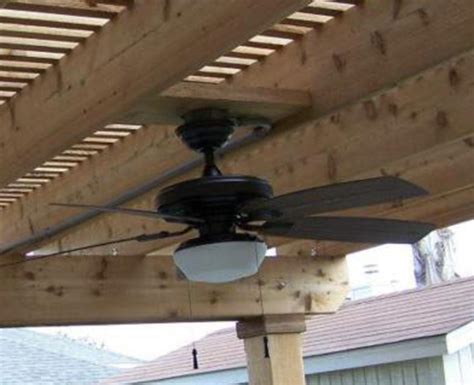 Ceiling Mounting An Outdoor Ceiling Fan In A Pergola Love And Improve