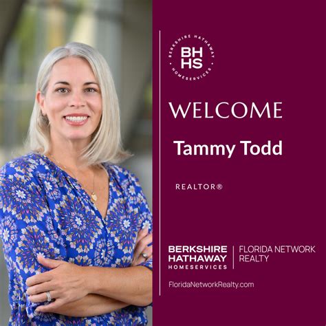 Berkshire Hathaway Homeservices Florida Network Realty Welcomes Tammy Todd Real Estate