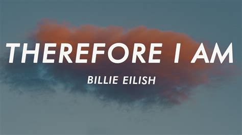 Billie Eilish Therefore I Am Lyrics Youtube