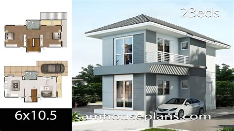 House Plans Idea 6x105 With 2 Bedrooms House Plans Free Downloads