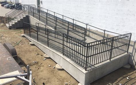 Typical stringer, guardrail and handrail mt bp guardrail welded to stringer in field. Redi-Ramp • Our Precast Concrete ADA Ramp System • Reading ...