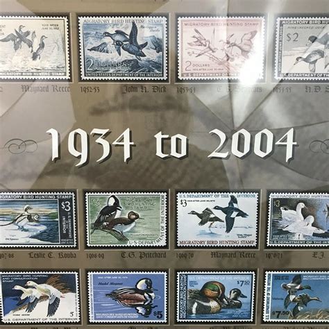 70th Anniversary Federal Duck Stamp Print Wood Frame And Glass 31 78