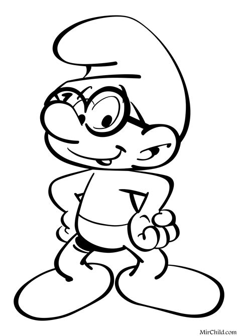Brainy Smurf Coloring Page Coloring Pages Images And Photos Finder