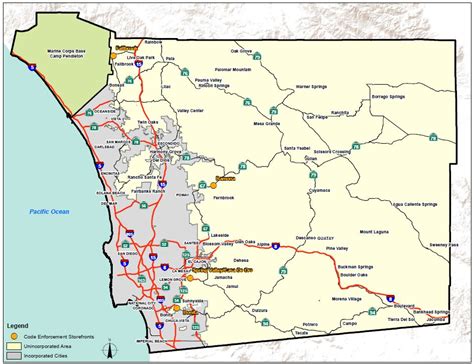 San Diego County Boundary Map