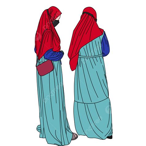 Women In Hijab Png Transparent Vector Of Two Attractive Looking Women