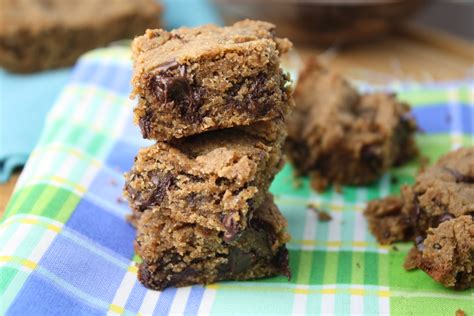 Peanut Butter Blondies Gluten Free And Vegan And Ultra Low Sugar