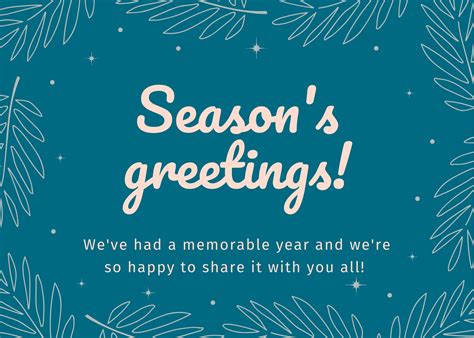 Seasons Greetings Card Rogers Partners Llp
