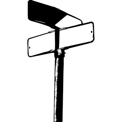 Street Sign Clip Art Black White 10 Free Cliparts Download Images On
