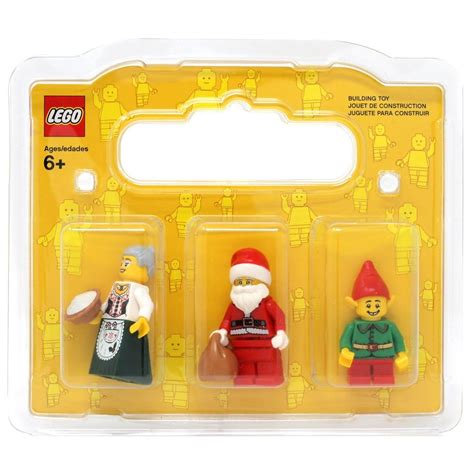 Lego Santa Mrs Claus And Elf Minifigure 3 Pack