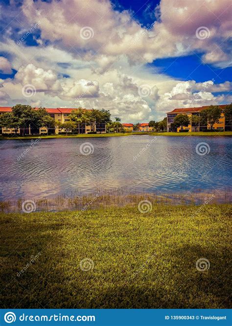 Relaxing Lake Stock Image Image Of Water Calm Clouds 135900343