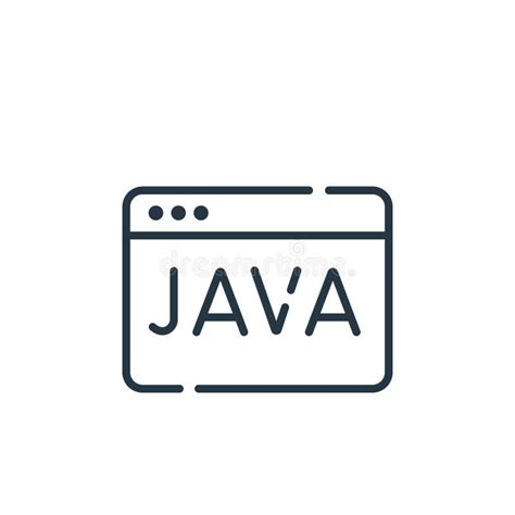 Java Icon Vector From Programming Concept Thin Line Illustration Of