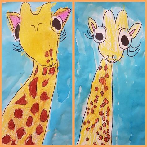 Giraffes Directed Drawing In Kinder Karissa Nicholls Pinterest