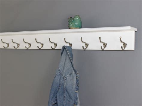 White Coat Racks With Hat And Coat Style Hooks With Matt Black Solid