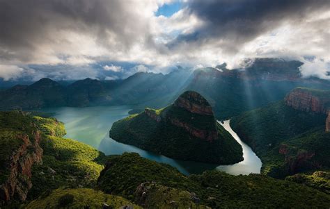 Nature Spring Landscape Sky Grass Plants Mountains Clouds Water