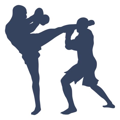 Kickboxing Silhouette Boxing Png Download 512512