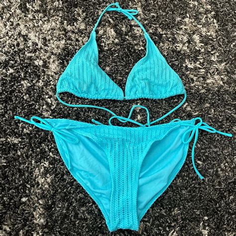 Blue Bikini 🩵🩵 Super Cute Worn A Few Times Depop