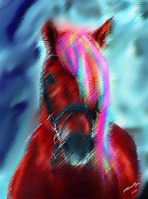 My Red Horse Painting By Maritza De Leon Fine Art America