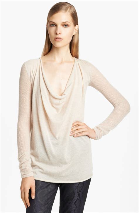 Donna Karan Collection Drape Neck Cashmere Sweater Nordstrom