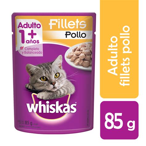 Alimento Húmedo Para Gato Whiskas Filetes De Pollo 85g Justomx