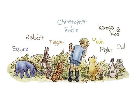 Classic Winnie The Pooh Print Featuring Christopher Robin Tigger Pooh