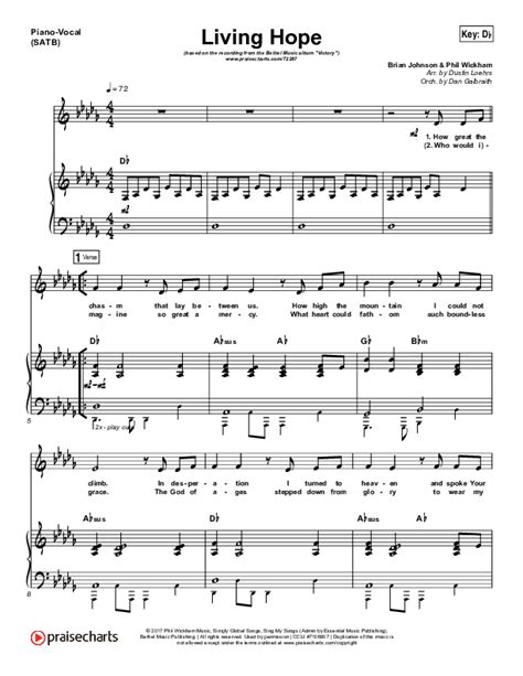 Living Hope Sheet Music Pdf Bethel Music Brian Johnson Jenn