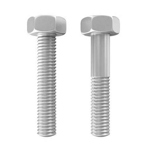 stainless steel ss hex bolt full thread material grade ss304 at rs 1 30 piece in ahmedabad