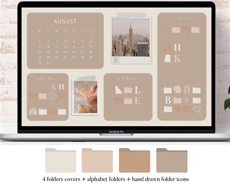 Calendar 2021 2022 2023 Desktop Organizer Wallpaper Folder Etsy