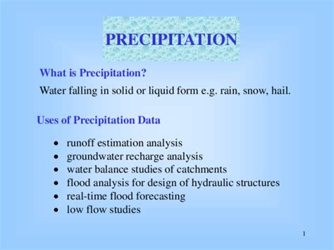 Precipitation Definition