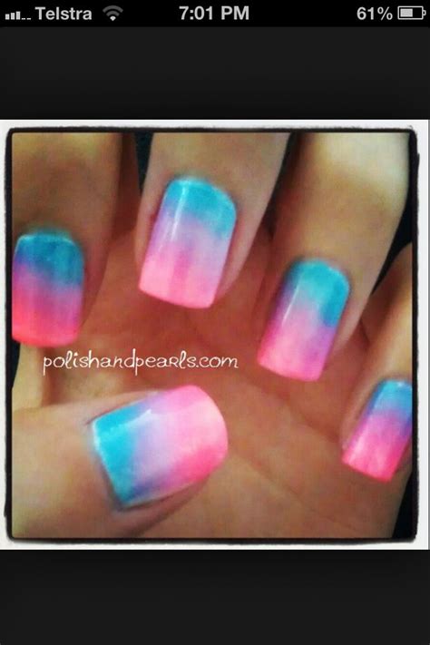 Ombré nails are an easy way to spice up your nails without much effort. Nice for summer! | Gradient nails, Ombre nails, Ombre ...
