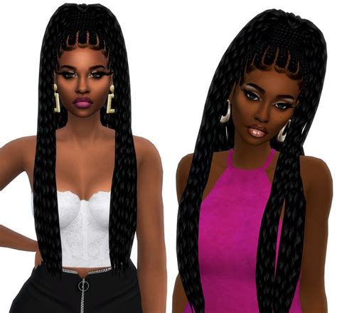 Sims 4 Box Braids Hair Cc Padsasev