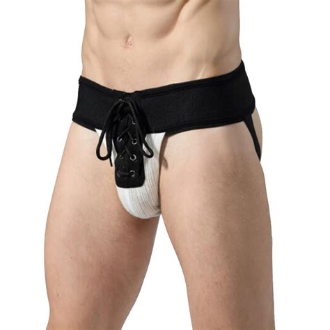 Jockstrap Classic Lace Up Jock Strap Athletic Support Mens Sports Underwear Ebay