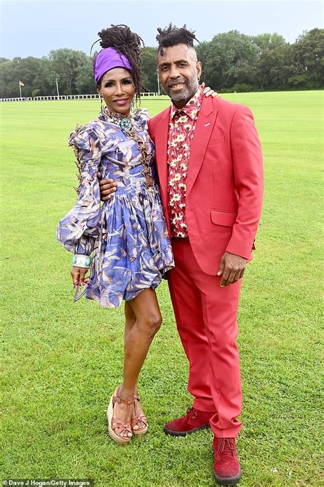 Sinitta Flashes Her Enviable Legs In A Patterned Purple Dress Daily Mail Online