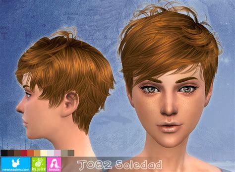 Newsea J082 Soledad Hairstyle For Female • Sims 4 Downloads