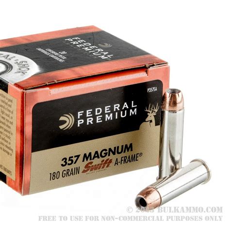 20 Rounds Of Bulk 357 Mag Ammo By Federal Vital Shok 180gr Jhp
