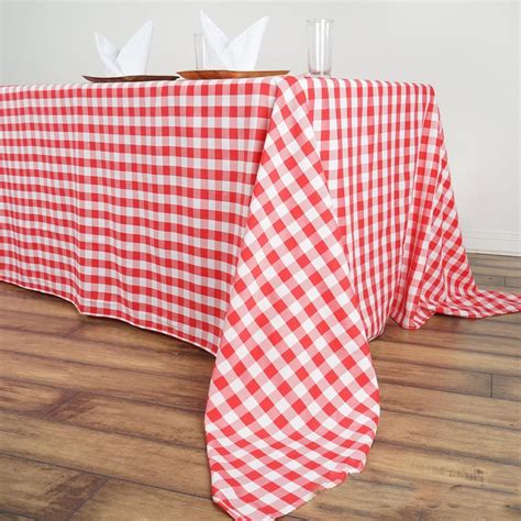 You can create a casual and intimate setting at your wedding with our your small round tables will look exemplary when they are covered with our 70red/white. Buffalo Plaid Tablecloth | 90"x156" Rectangular | White ...