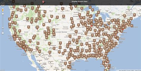 International Airport Map United States World Map