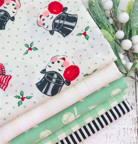 Sweet Christmas 12 Yard Bundle 5 Fabrics By Urban Chiks For Moda