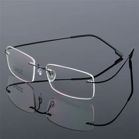 rimless titanium eyeglasses frames men men optical frame prescription spectacle frameless