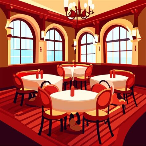 Premium Vector Dining Room In Royal Palace Vector Cartoon Illustration