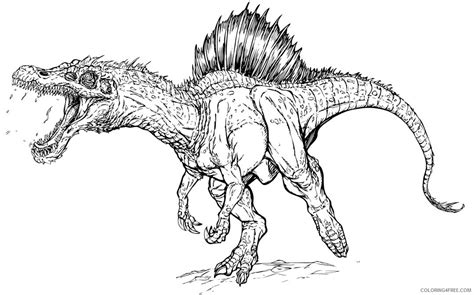 jurassic park coloring pages spinosaurus Coloring4free - Coloring4Free.com