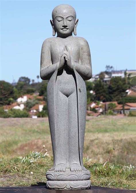 Sold Standing Bald Garden Buddha Sculpture 48 105ls15 Hindu Gods
