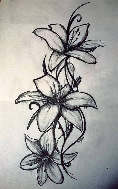 Lily By Diuus On Deviantart Flower Tattoo Shoulder Lily Tattoo
